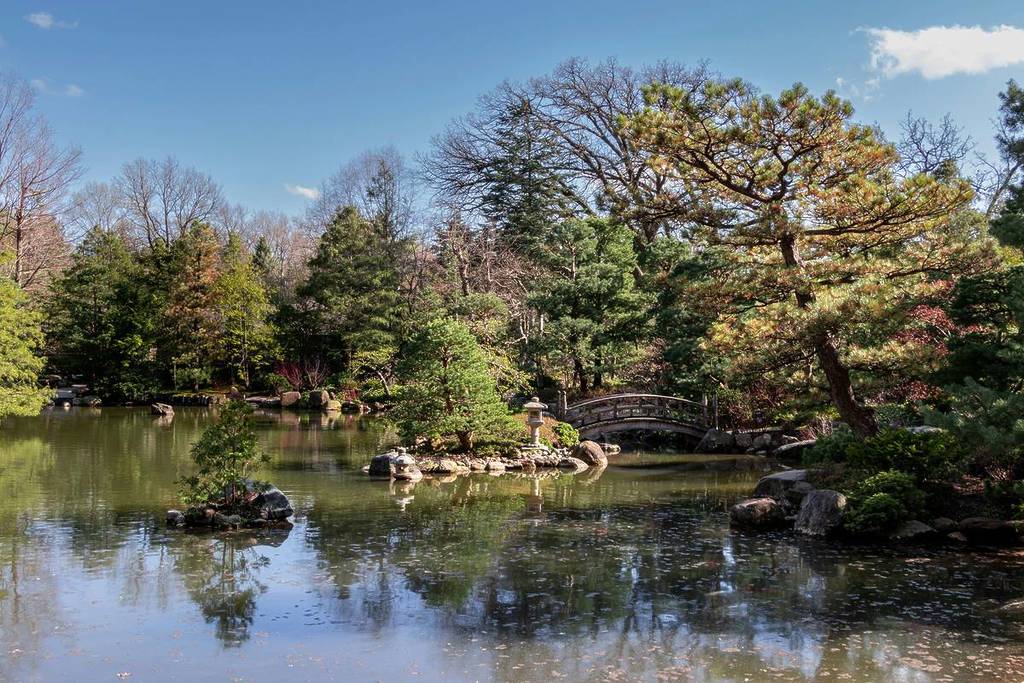 The tranquil river walk in Rockford, Illinois.
