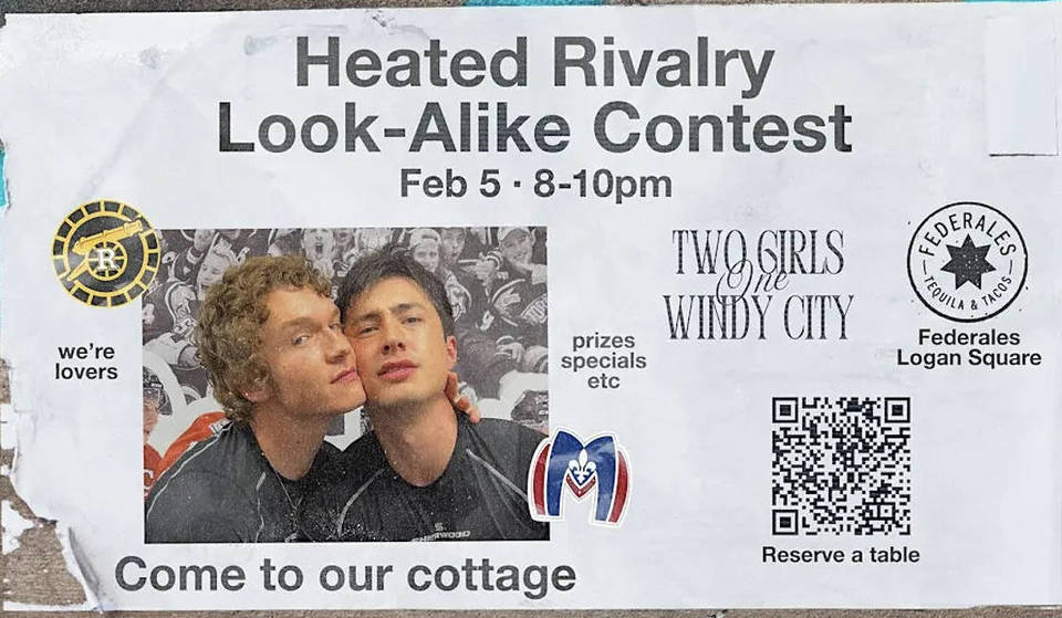 Entrada gratuita y premios de 100 dólares: la competición «Heated Rivalry» de Chicago se celebra este jueves en Logan Square.