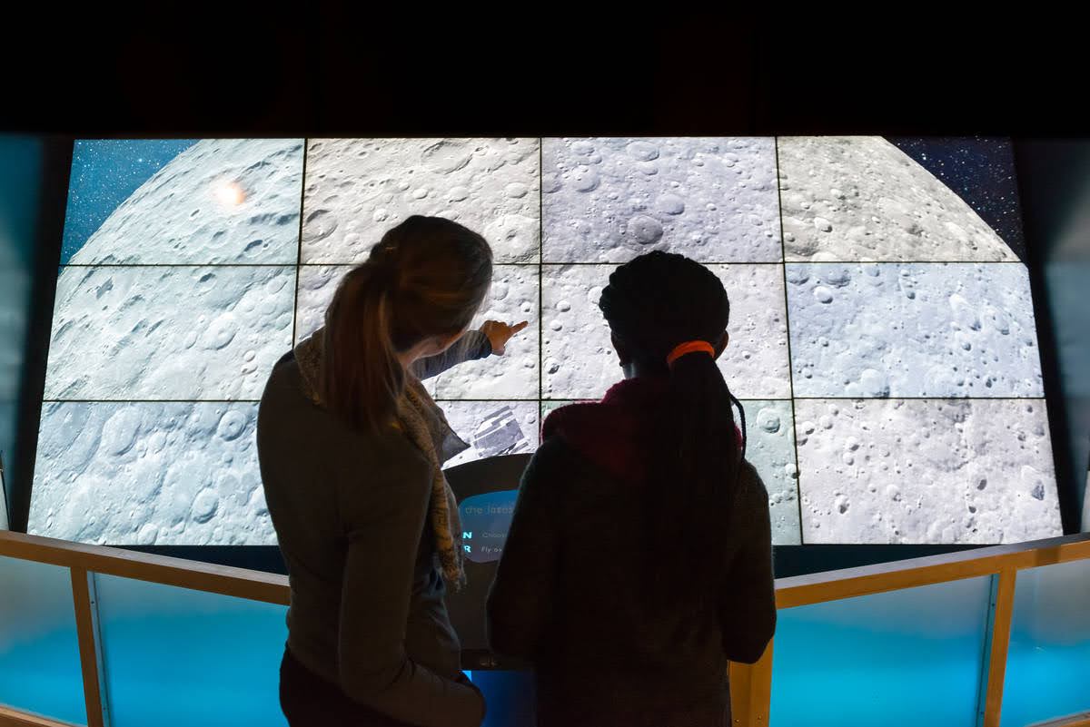 Adler Planetarium moon rendering