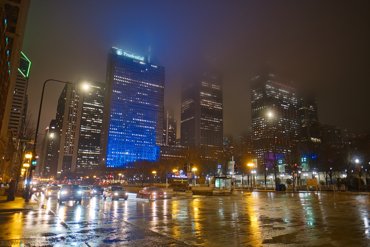 Rainy night in Chicago