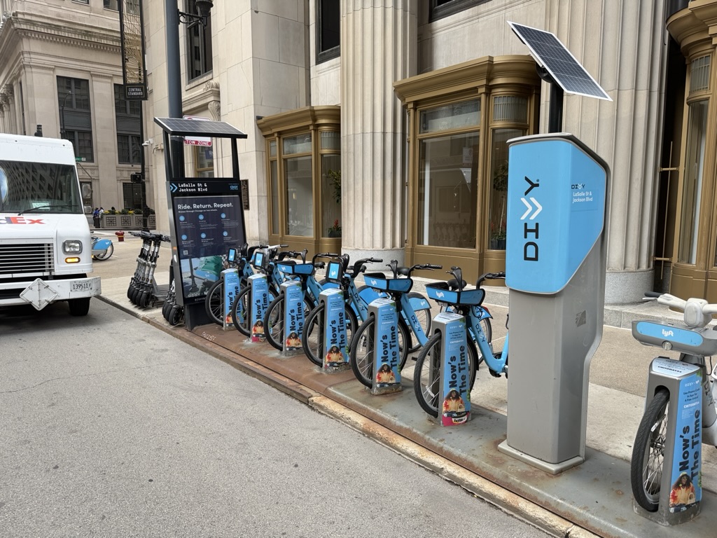 Divvy station in Chicago