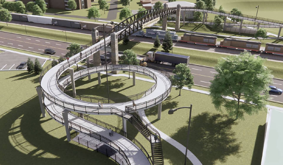 Tras casi una década de espera, este puente peatonal de 9,6 millones de dólares por fin comienza a construirse cerca de Chicago