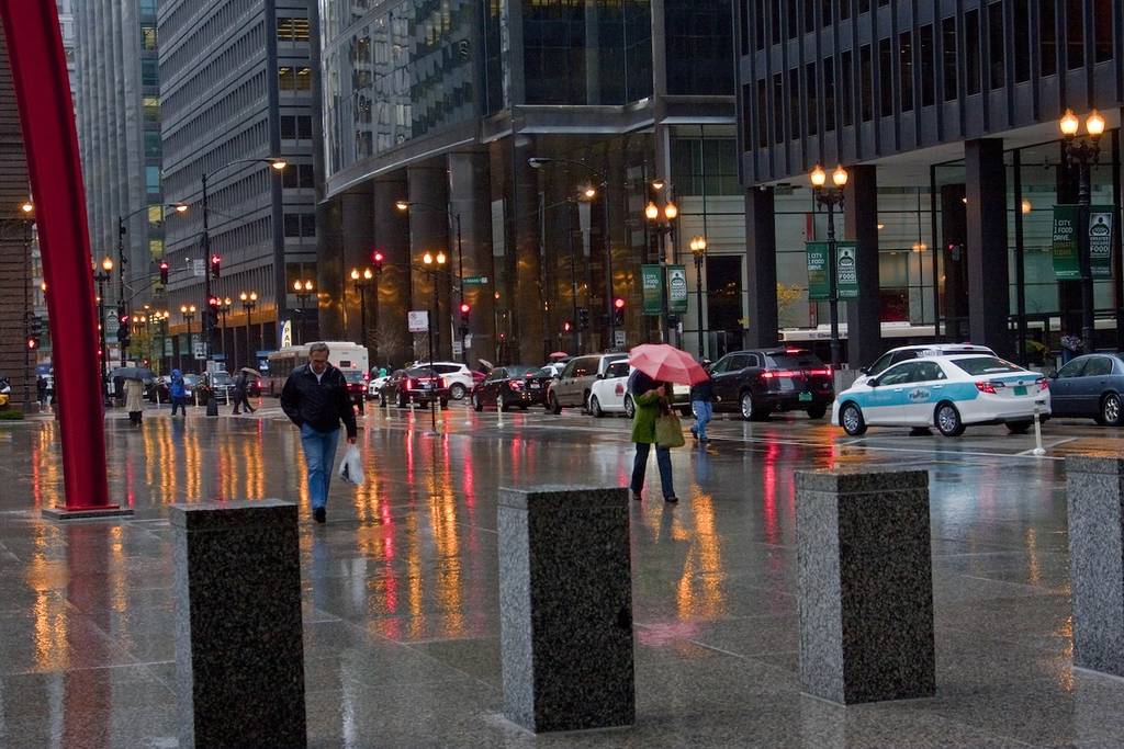 Día lluvioso en Chicago en 2015