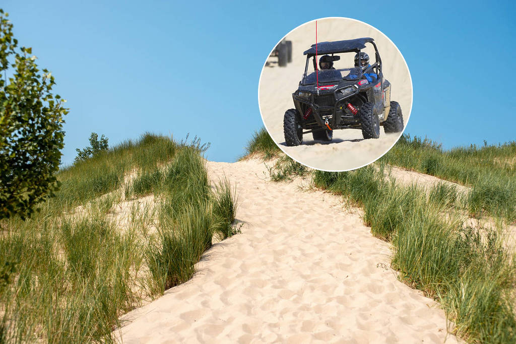 A un corto trayecto en coche de Chicago: esta playa desértica te permite conducir directamente hasta las orillas del lago Michigan