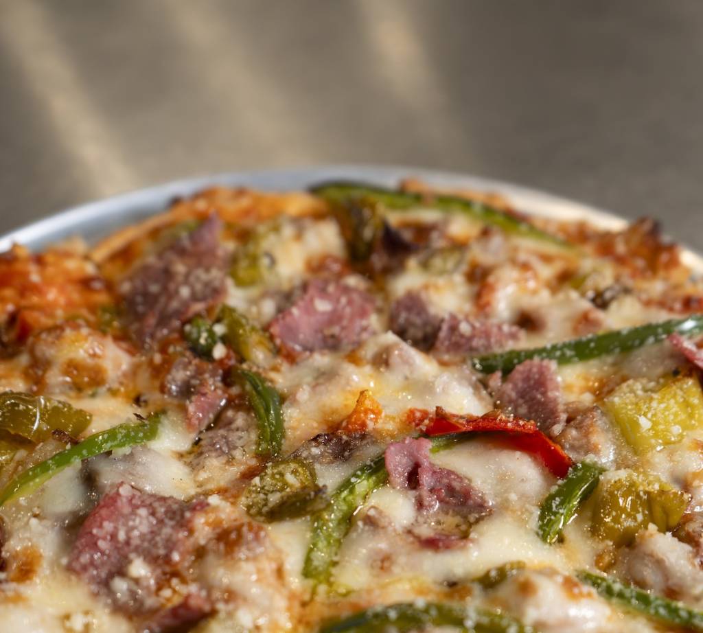 Chicago Combo pizza close-up