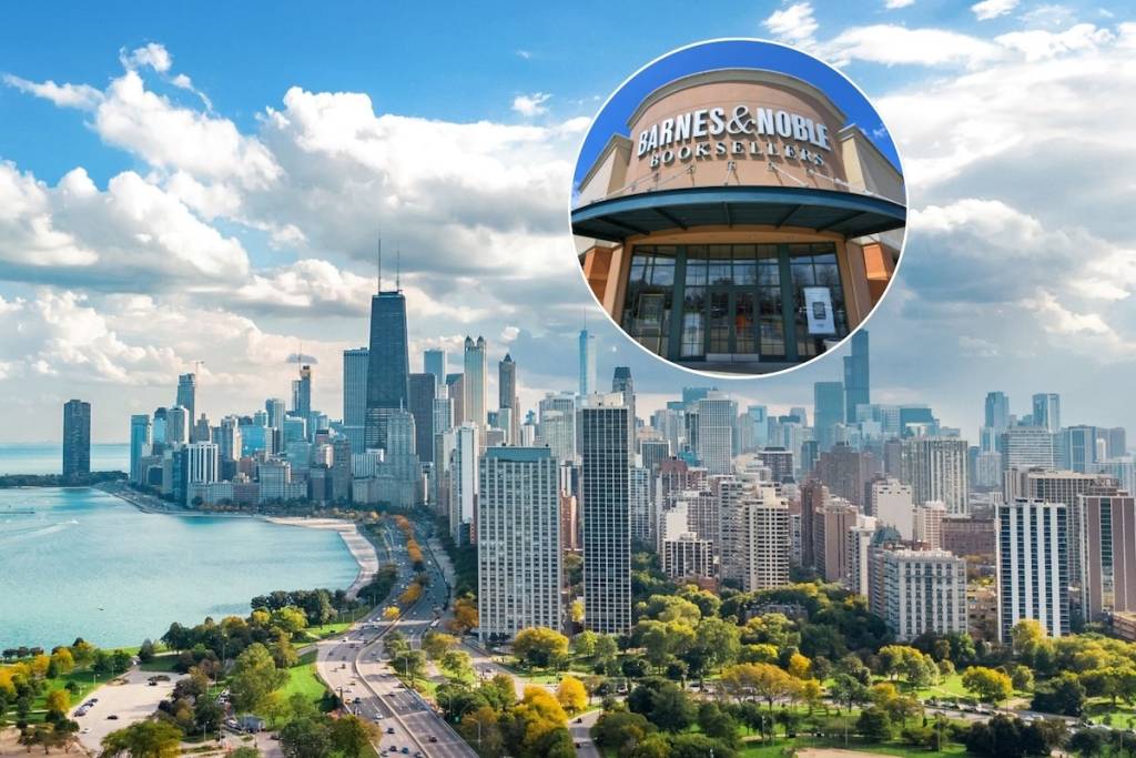 Barnes & Noble y una imagen de Chicago