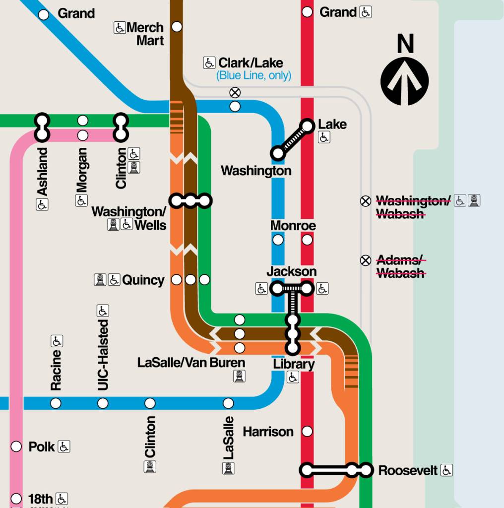 CTA weekend closures map
