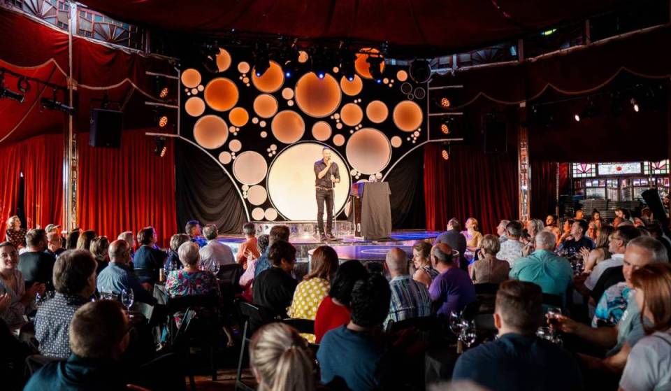 Only for 4 days starting this Saturday, 6 glasses of wine and 70 minutes of stand-up: Chicago’s 100-year-old former auto shop lands a new comedy tasting show