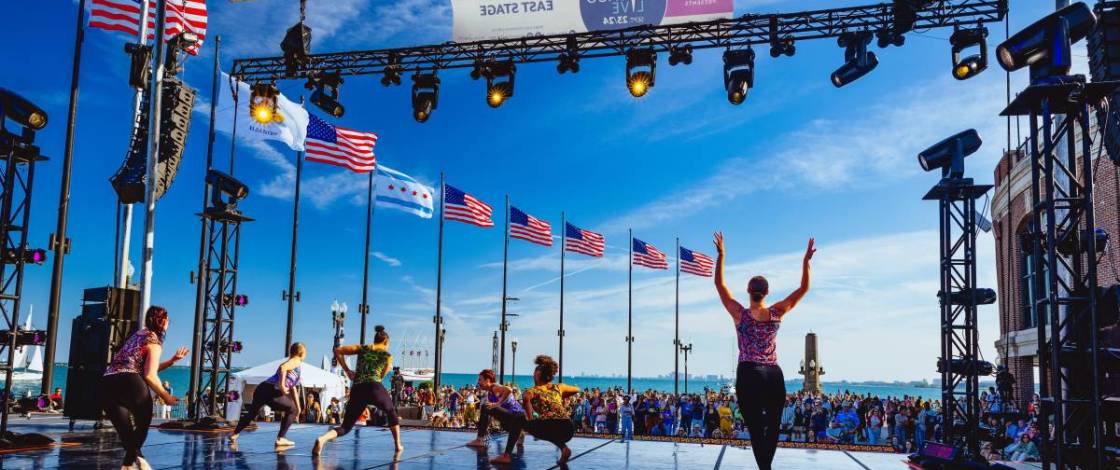 Chicago’s 3,300-ft landmark is transforming into a massive 5-stage festival with 100+ artists—and entry is completely free