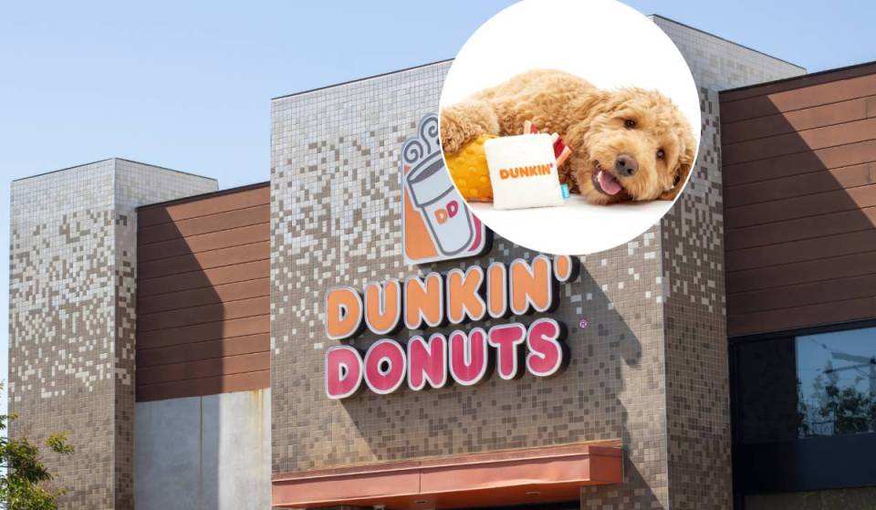 Dunkin’ is launching its first ‘doggie drive-thru’ in Chicagoland with free BARK bandanas and limited-edition menu toys for National Dog Day