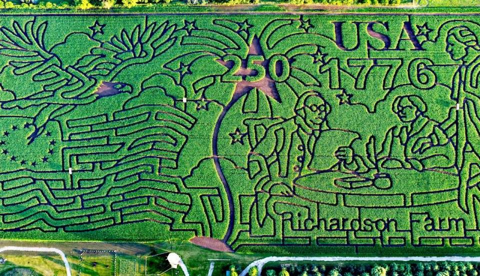The world’s largest corn maze reopens near Chicago with a massive America250 theme, zip lines, and craft beer