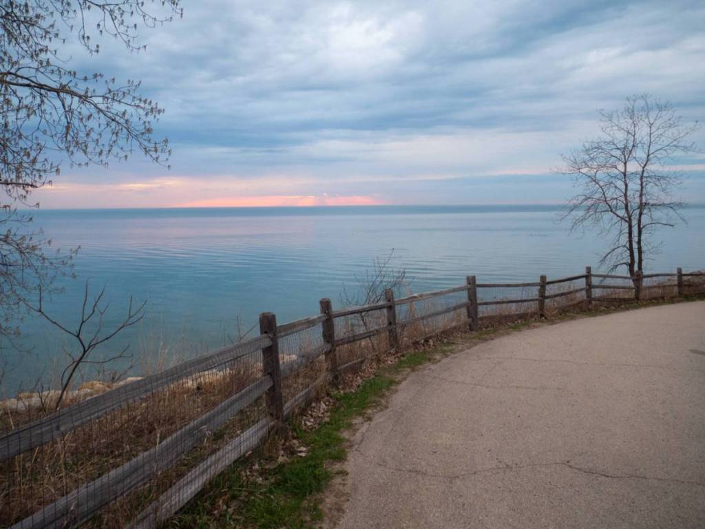 El lago Michigan en Fort Sheridan