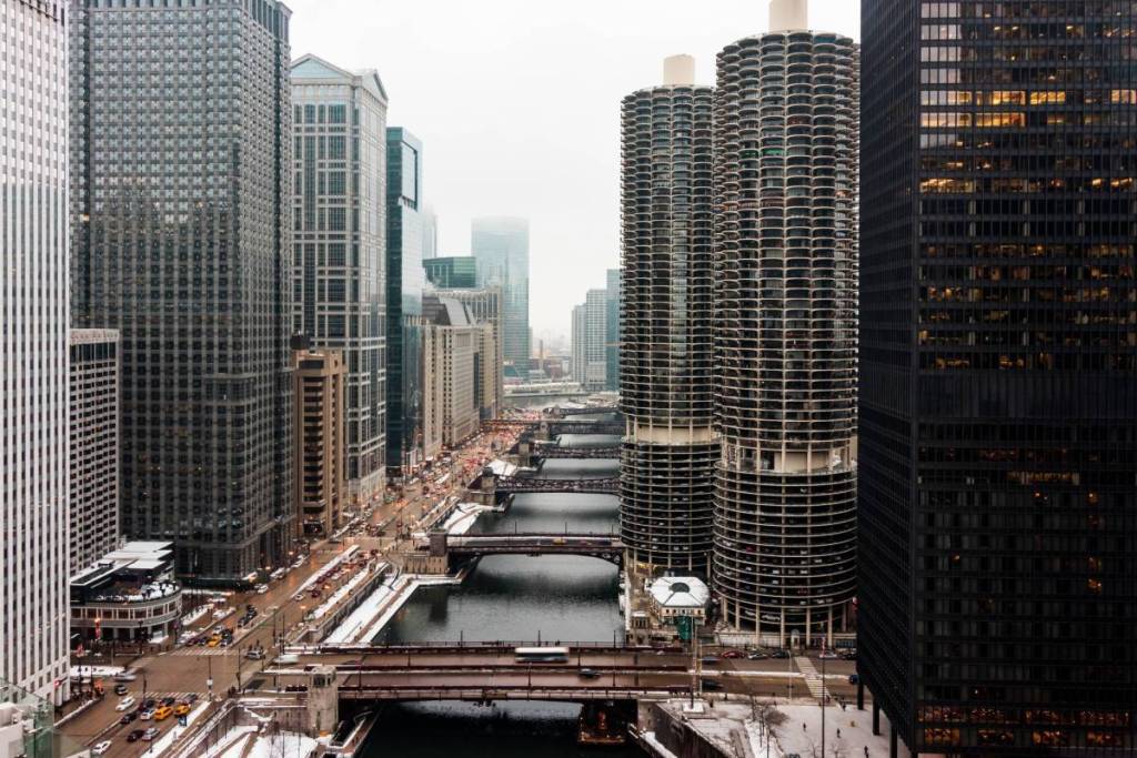el invierno en Chicago