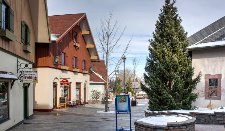 Weekend trip from Chicago—this small town known as “Michigan’s Little Bavaria” is home to America’s largest Christmas store