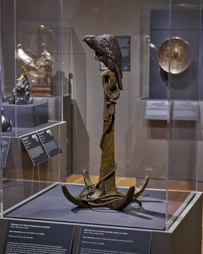 Image shows an exhibit at the Dallas Museum of Art's samurai exhibition. 