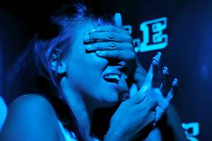 Guests navigate the dark at SENSAS