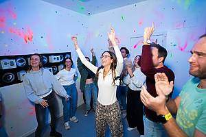 Guests navigate the dark at SENSAS