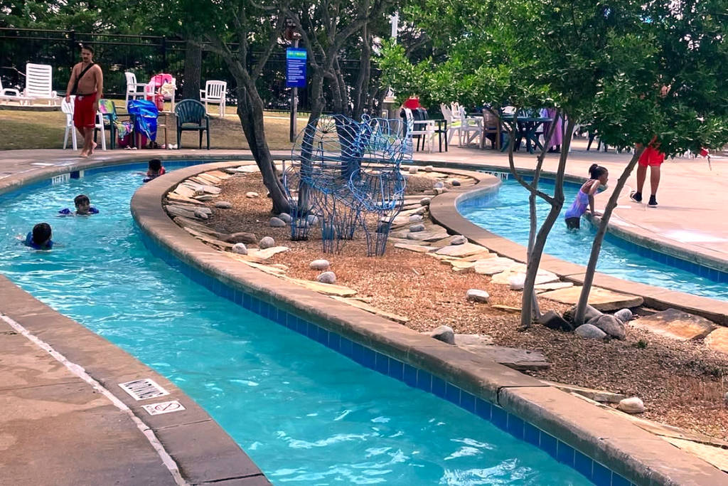 Image shows the lazy river at Wet Zone Waterpark in Rowlett.