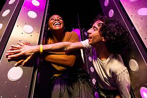 Guests make their way through Glow or Go's challenge rooms