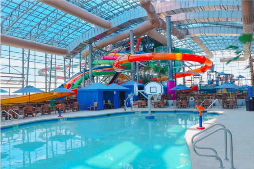 Image shows the interior of Epic Waters in Grand Prairie.
