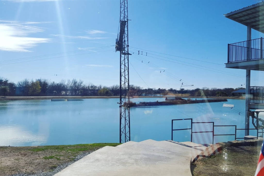 Image shows the Hydrous Wake Park in Little Elm just outside Dallas