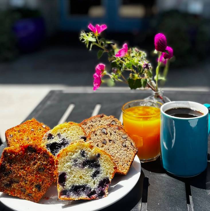 Image shows muffins from Hugs Cafe in McKinney, Texas