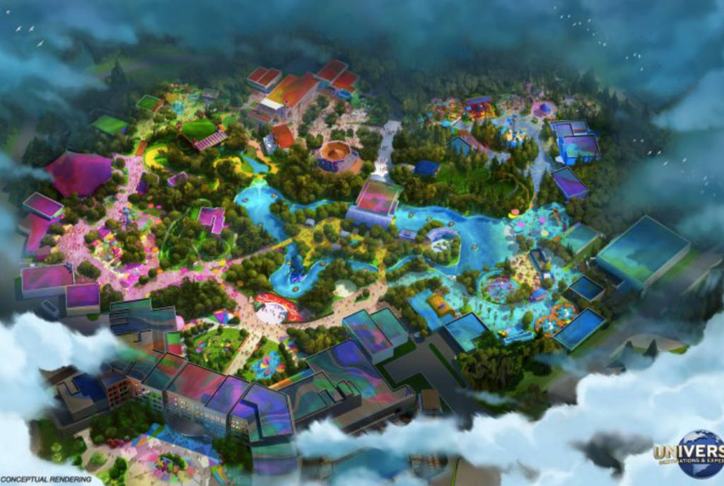Rendering shows the conception of the Universal Kids Resort in Frisco, Texas.