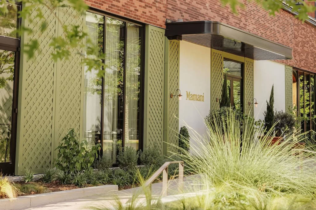 Image shows the front facade of Mamani restaurant in Dallas.