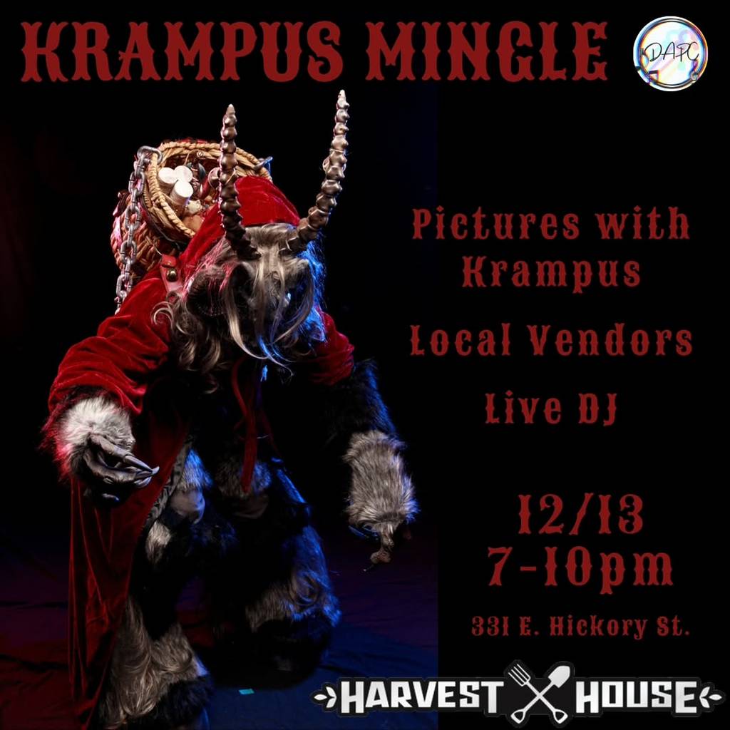 Image shows an ad for Krampus Fest in Denton.