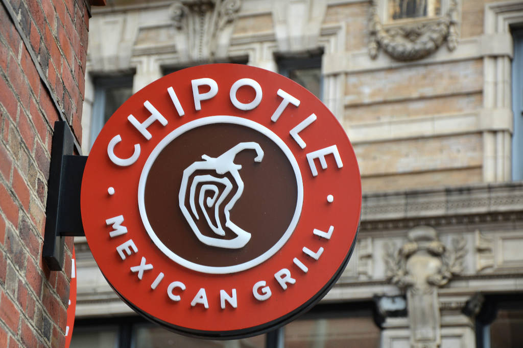 Image shows a Chipotle sign.