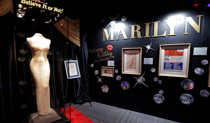 Una gran exposición sobre Marilyn Monroe ha llegado a las cercanías de Dallas, en la que se exhibe su legendario vestido de «Happy Birthday».