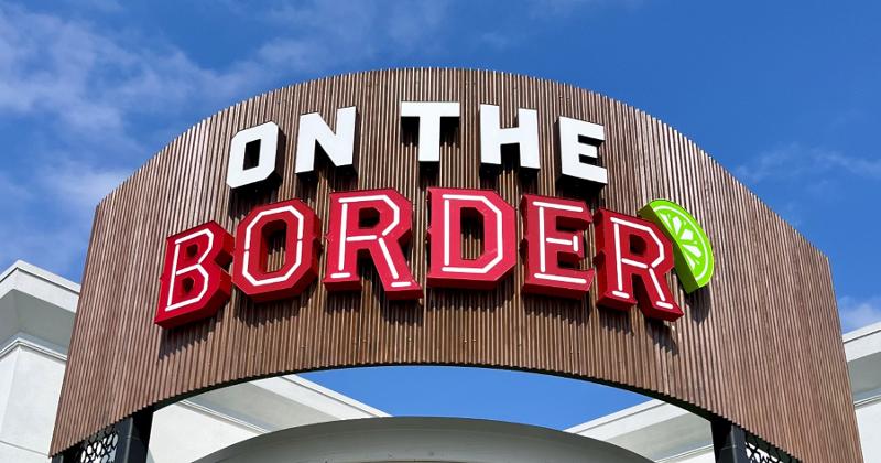 Image shows the sign of On The Border. 