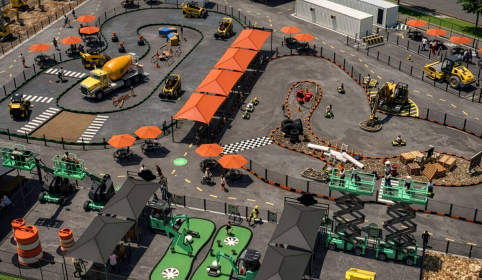 A las afueras de Dallas, este fin de semana abre un enorme parque temático de la construcción de 2 acres donde los visitantes pueden manejar excavadoras reales a tamaño real.