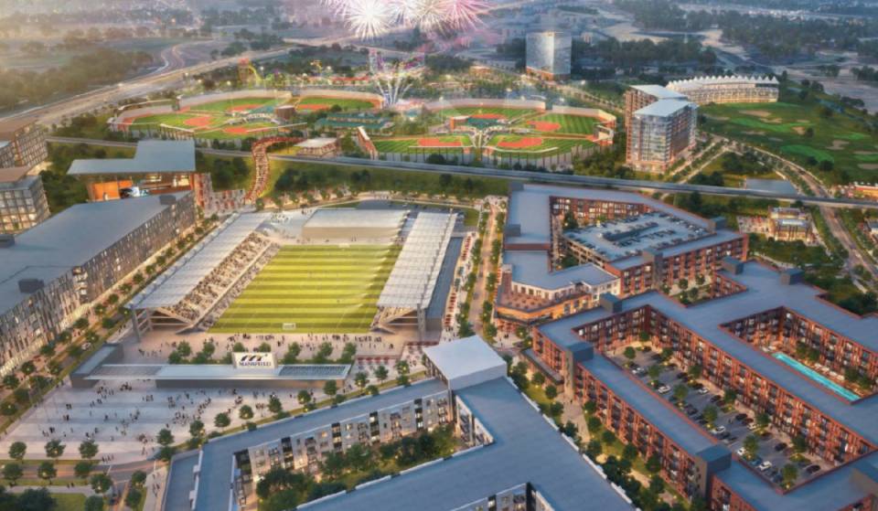 Esta ciudad del área metropolitana de Dallas-Fort Worth está construyendo un centro de ocio de 2.5 mil millones de dólares, con un estadio de fútbol profesional, conciertos en azoteas y un enorme complejo deportivo