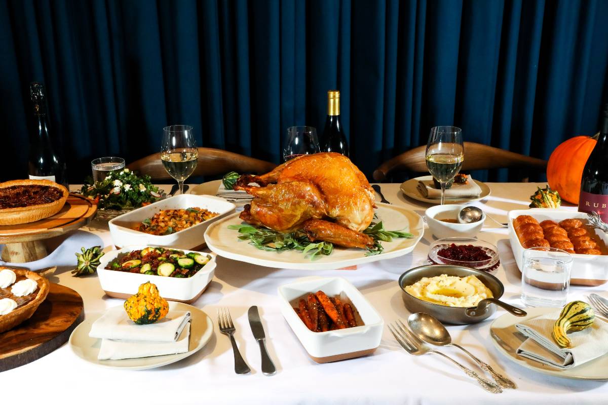 Thanksgiving catering spread from The Square