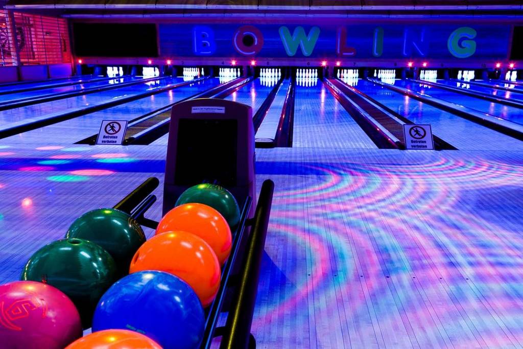 neon bowling alley