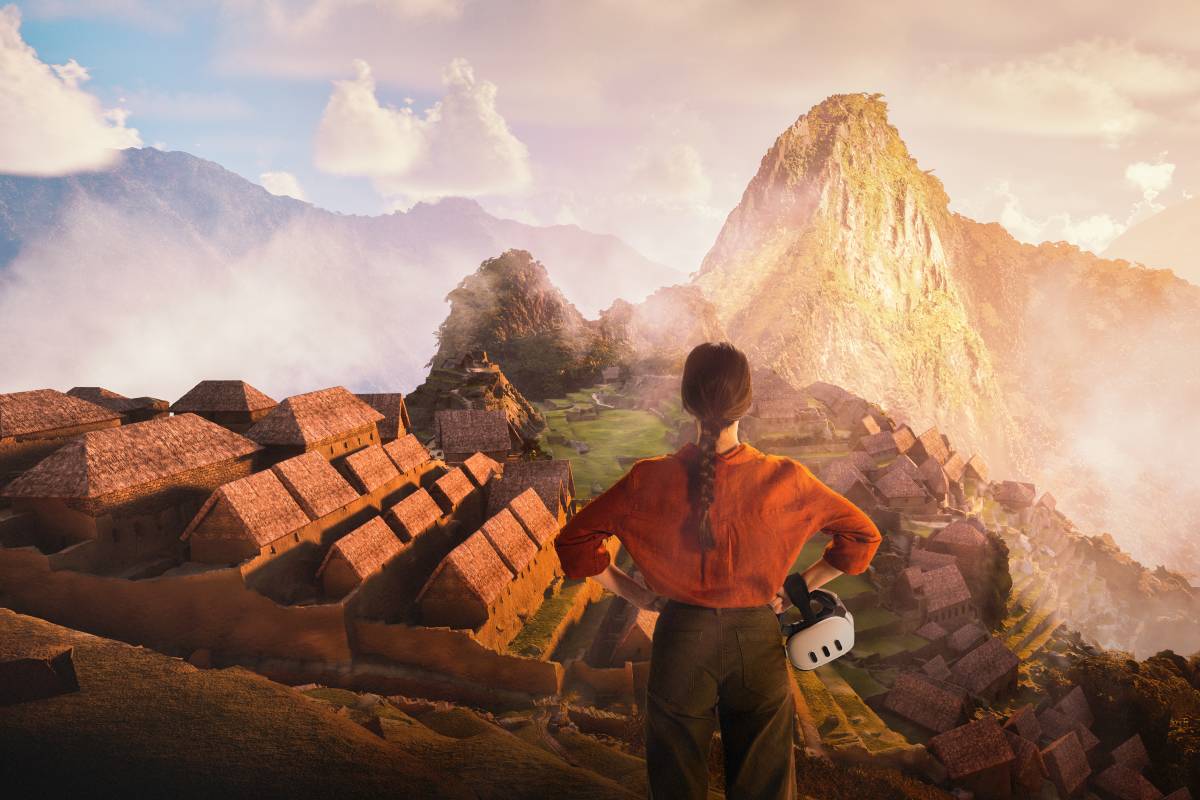 player taking in the sights at Machu Picchu: The VR Expedition
