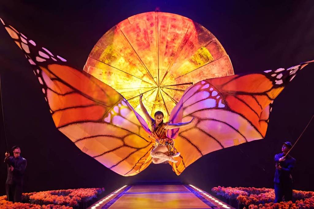 massive monarch butterfly costume at LUZIA