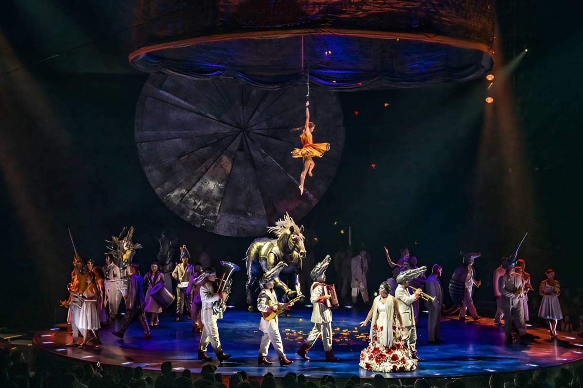 aerial acrobatics at Cirque du Soleil LUZIA