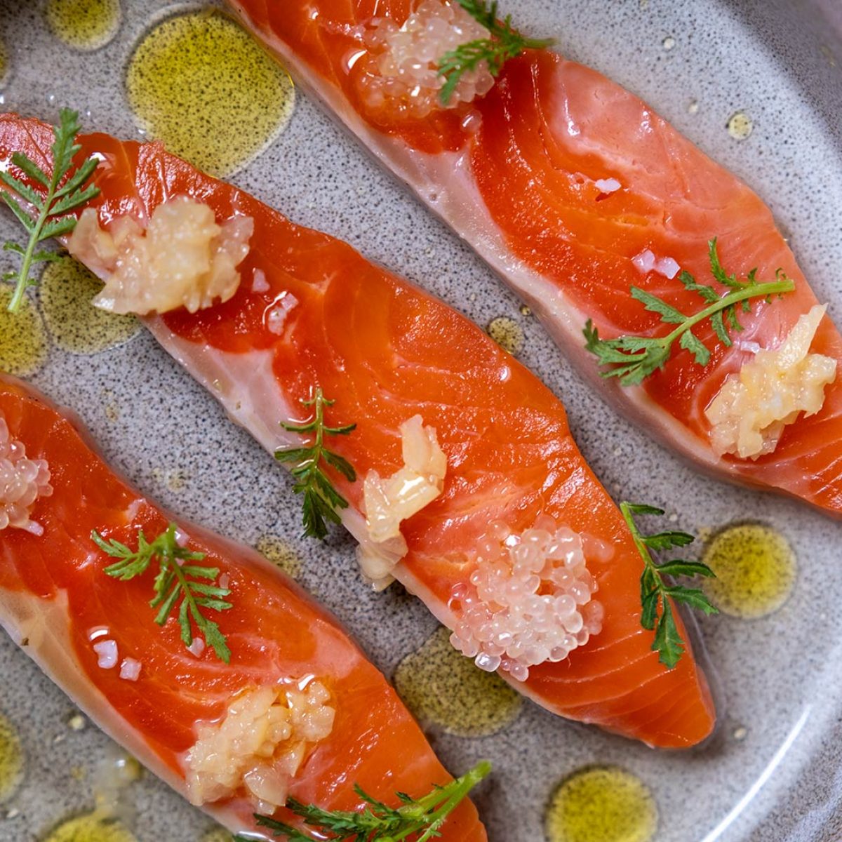 Salmon dish at Maude and the Bear in staunton virginia