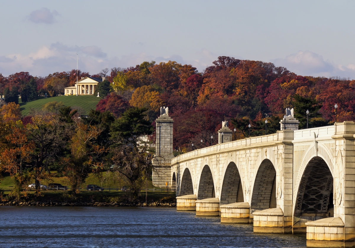 Arlington Memorial Bridge in Washington DC USA