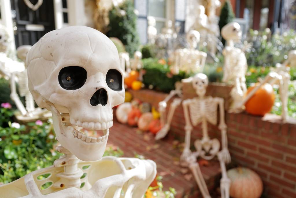 Homes across Georgetown are decorated for the Halloween holiday.