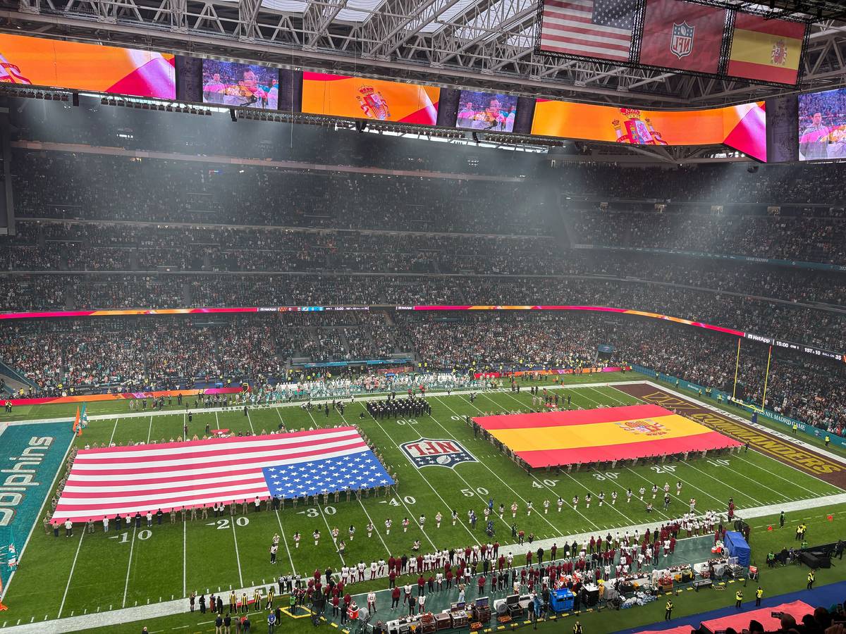 washington commanders and miami dolphins at the Santiago Bernabéu Stadium