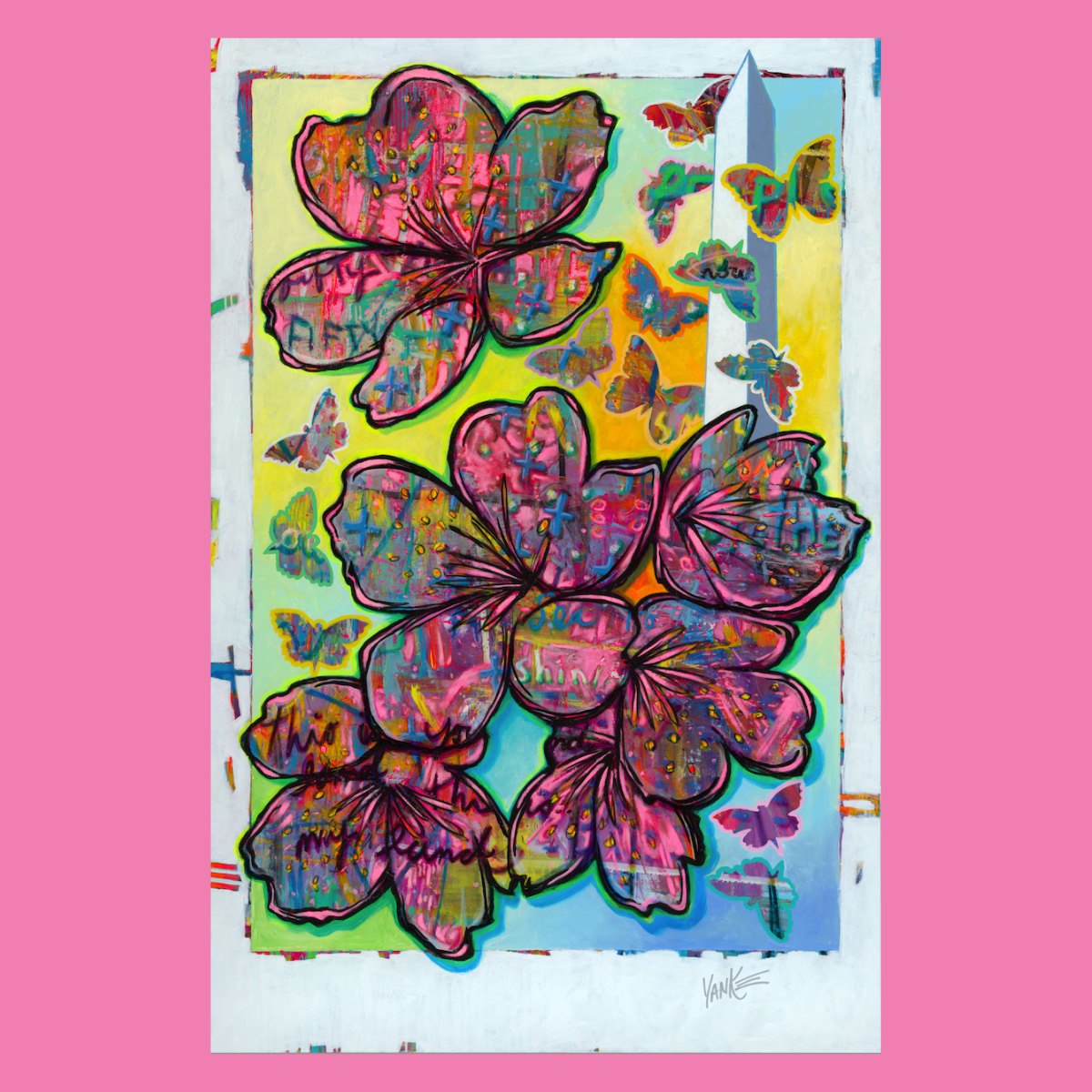 The 2026 Official National Cherry Blossom Festival artwork by Tim Yanke