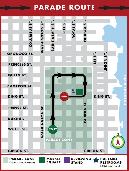 Scottish Christmas Walk Parade route