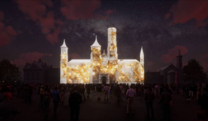 This week, the Smithsonian Castle will serve as the backdrop of a massive AI-generated art show for two nights only