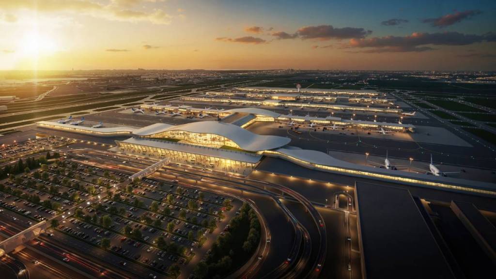 Washington Dulles Transformation - Conceptual Rendering - North Facade July 2026