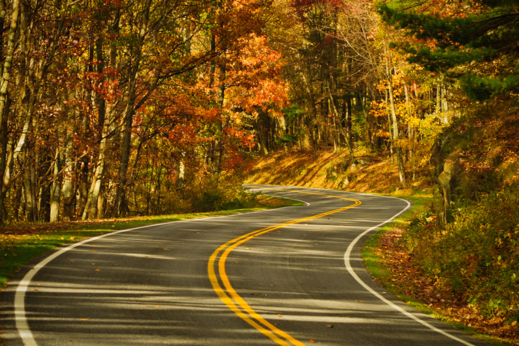 skyline drive fall scenic route