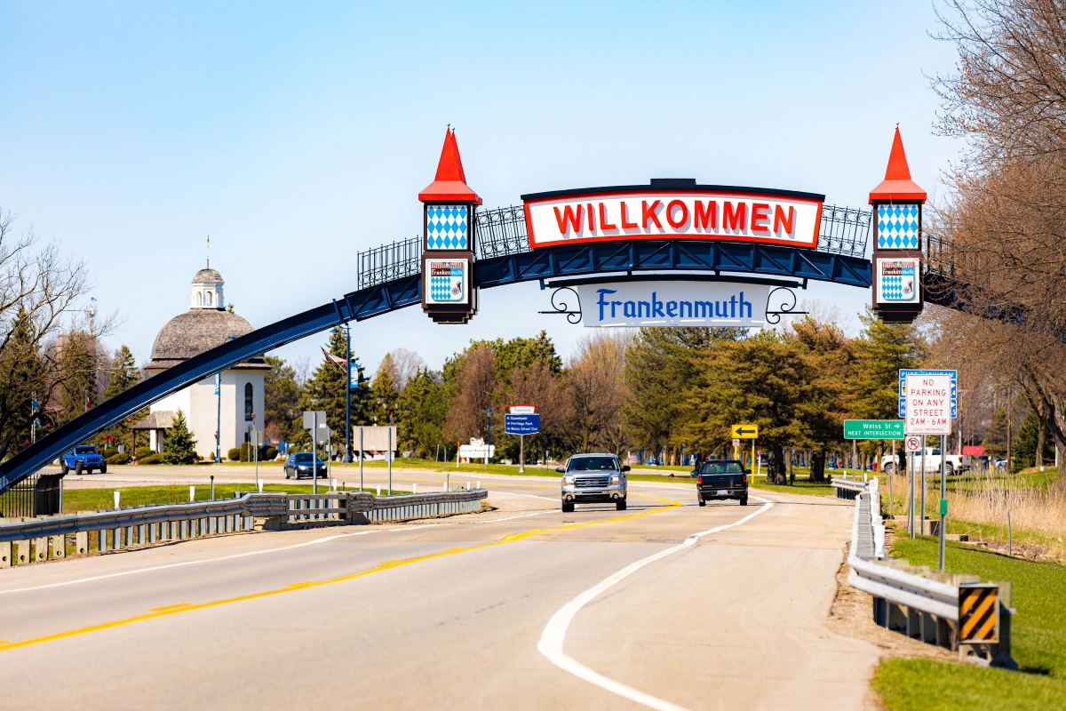 frankenmuth michigan welcome sign