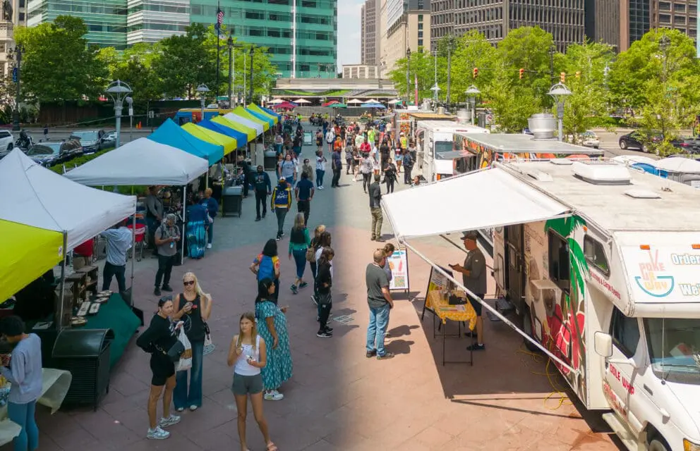 downtown detroit food trucks